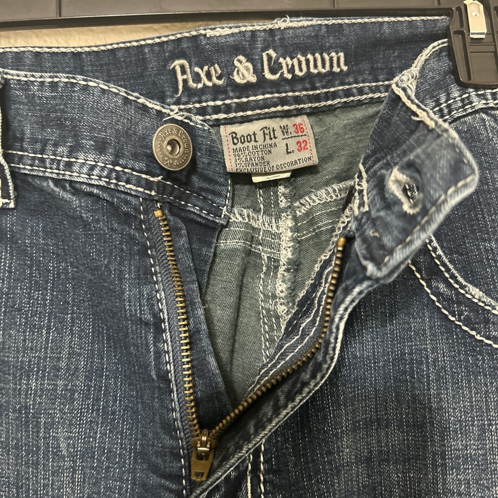 Men's Bootcut Jeans - Indigo - Picture 2 of 7